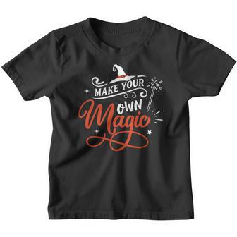 Halloween Make Your Own Magic Orange And White Men Women T-Shirt Graphic Print Casual Unisex Tee Youth T-shirt - Thegiftio UK