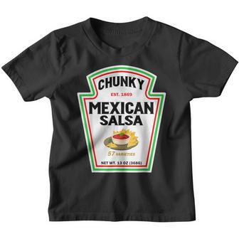 Halloween Matching Costume Chunky Mexican Salsa Bottle Label V2 Youth T-shirt - Thegiftio UK