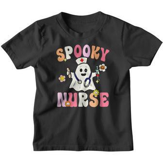 Halloween Spooky Nurse Ghost Cute Health Worker Halloween Youth T-shirt - Thegiftio UK