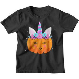 Halloween Unicorn Pumpkin Thanksgiving Kids Girls Women Youth T-shirt - Thegiftio UK