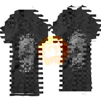 Halloween Witch Riding Golf Cart On A Dark Desert Fairway Youth T-shirt - Thegiftio UK