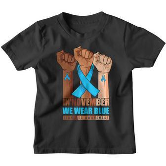 Hand In November We Wear Blue Diabetes Awareness Month Youth T-shirt - Thegiftio UK