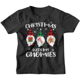 Hanging With My Gnomies Funny Gnome Friend Christmas Xmas Youth T-shirt - Thegiftio UK