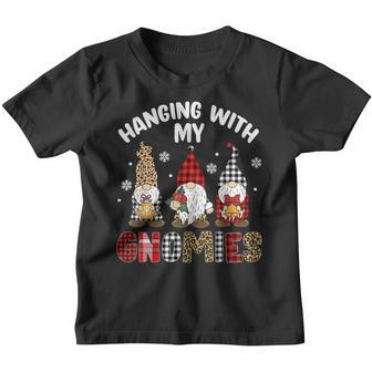 Hanging With My Gnomies Gnomes Christmas Family Pajamas Youth T-shirt - Thegiftio UK