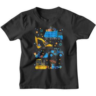 Hanukkah Construction Truck Christmas Chrismukkah Kids Boys Youth T-shirt - Thegiftio UK
