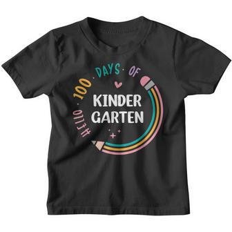 Happy 100 Days Of Kindergarten Back To School 100Th Day Youth T-shirt - Thegiftio UK