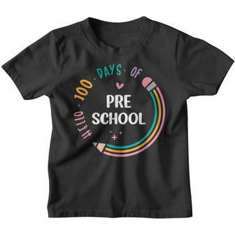 Happy 100 Days Of Preschool Back To School 100Th Day Youth T-shirt - Thegiftio UK