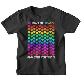 Happy 100 Days Of School And Still Poppin 100Th Day Pop It V10 Youth T-shirt - Thegiftio UK