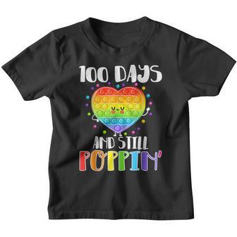 Happy 100 Days Of School And Still Poppin 100Th Day Pop It V4 Youth T-shirt - Thegiftio UK