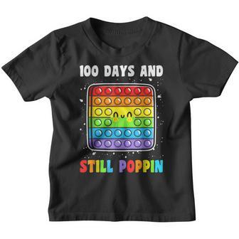 Happy 100 Days Of School And Still Poppin 100Th Day Pop It V8 Youth T-shirt - Thegiftio UK