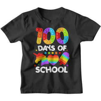 Happy 100 Days Of School And Still Poppin 100Th Day Pop It V9 Youth T-shirt - Thegiftio UK