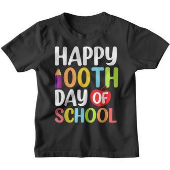 Happy 100 Days Of School Colorful Pencil Magical School Day Youth T-shirt - Thegiftio UK