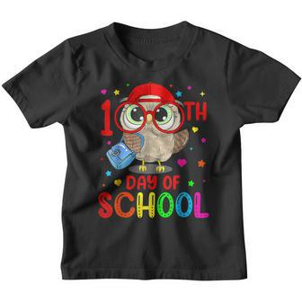 Happy 100 Days Of School Cute Owl Teachers 100 Days Smarter Youth T-shirt - Seseable