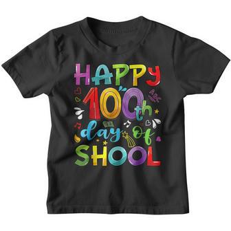 Happy 100 Days Of School Cute Teacher Student Child Gifts Youth T-shirt - Thegiftio UK