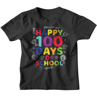 Happy 100 Days Of School Fun For Teachers & Students Youth T-shirt - Seseable