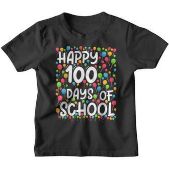 Happy 100 Days Of School Gift Teachers Kids 100Th Day School Youth T-shirt - Thegiftio UK