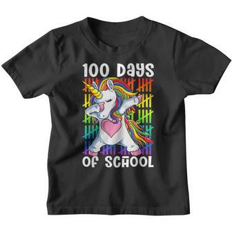 Happy 100 Days Of School Girls Unicorn Lover V2 Youth T-shirt - Thegiftio UK