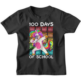 Happy 100 Days Of School Girls Unicorn Lover Youth T-shirt - Thegiftio UK