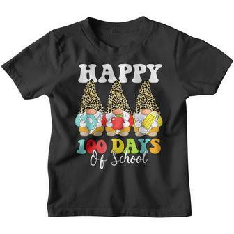 Happy 100 Days Of School Gnome Teacher Sudent 100Th Day Youth T-shirt - Thegiftio UK