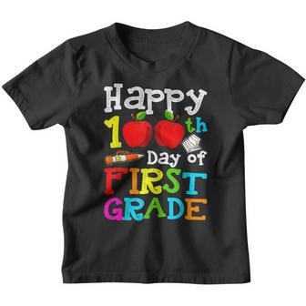 Happy 100Th Day Of 1St Grade 100 School Days Teacher Kids V2 Youth T-shirt - Seseable