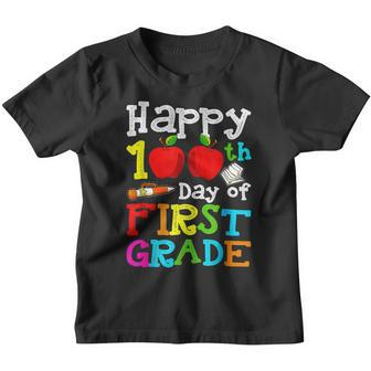 Happy 100Th Day Of 1St Grade 100 School Days Teacher Kids V3 Youth T-shirt - Seseable