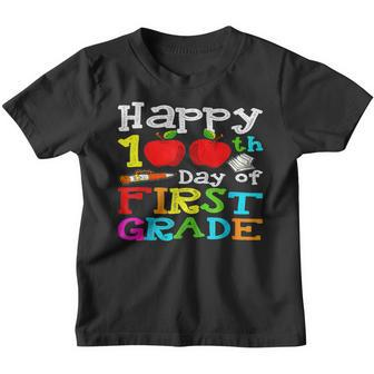 Happy 100Th Day Of 1St Grade 100 School Days Teacher Kids V5 Youth T-shirt - Seseable