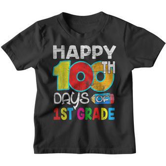 Happy 100Th Day Of 1St Grade For Kids Boys Girls Students Youth T-shirt - Thegiftio UK