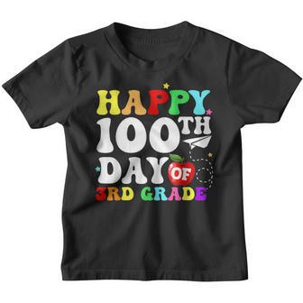 Happy 100Th Day Of 3Rd Grade 100 Days School Teacher Kids Youth T-shirt - Thegiftio UK