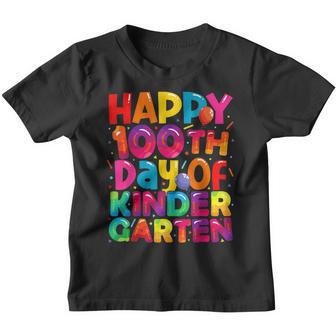 Happy 100Th Day Of Kindergarten Gift For Teachers Kids V2 Youth T-shirt - Thegiftio UK