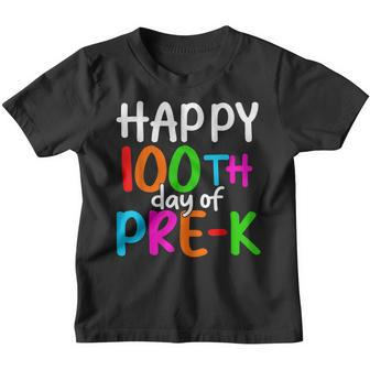 Happy 100Th Day Of Pre-K 100 School Days Teacher Students Youth T-shirt - Seseable