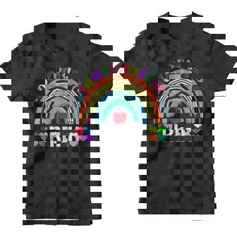 Happy 100Th Day Of Pre K School Teacher Kid 100 Days Rainbow Youth T-shirt - Seseable