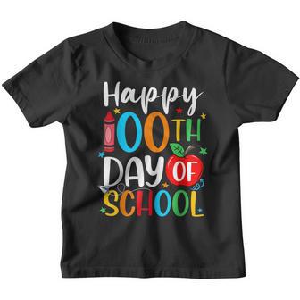 Happy 100Th Day Of School 100 Days Crayon Teacher Student Youth T-shirt - Thegiftio UK