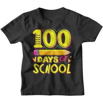 Happy 100Th Day Of School 100 Days Of School Pencil Kids V2 Youth T-shirt - Thegiftio UK