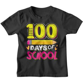 Happy 100Th Day Of School 100 Days Of School Pencil Kids  Youth T-shirt