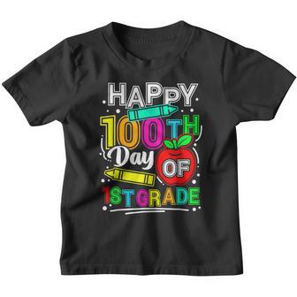 Happy 100Th Day Of School 100 Days Smarter Cute 1St Grade Youth T-shirt - Thegiftio UK