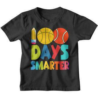 Happy 100Th Day Of School 100 Days Smarter Girl Boy Kids V2 Youth T-shirt - Thegiftio UK