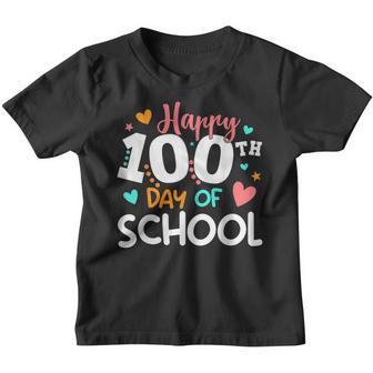 Happy 100Th Day Of School 100 Days Teacher Student Youth T-shirt - Thegiftio UK