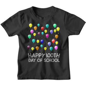 Happy 100Th Day Of School Balloon 100 Days Smarter Youth T-shirt - Thegiftio UK