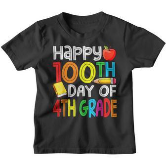 Happy 100Th Day Of School Costume 4Th Grade Teachers Gift Youth T-shirt - Thegiftio UK