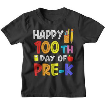Happy 100Th Day Of School Funny Pre-K Student Teacher Youth T-shirt - Thegiftio UK