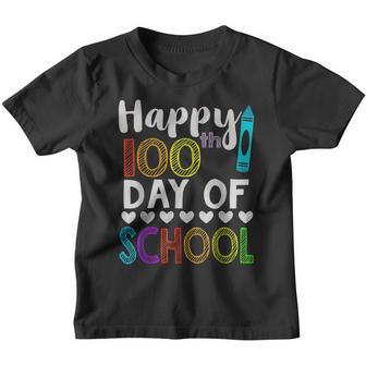 Happy 100Th Day Of School Kindergarten Teacher Student V3 Youth T-shirt - Thegiftio UK