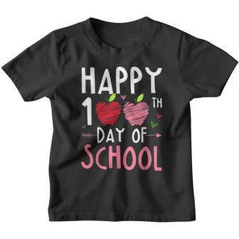 Happy 100Th Day Of School Kindergarten Teachers Funny Idea Youth T-shirt - Thegiftio UK