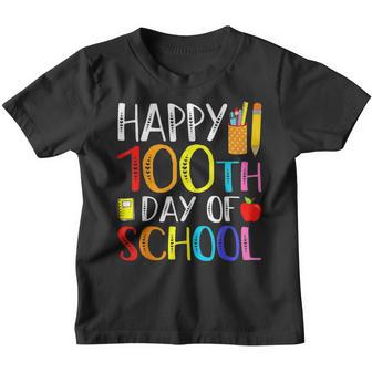 Happy 100Th Day Of School Leopard Print Teacher Student V3 Youth T-shirt - Thegiftio UK