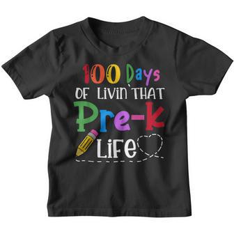 Happy 100Th Day Of School Pre-K Colorful School Day Youth T-shirt - Thegiftio UK