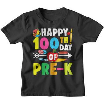 Happy 100Th Day Of School Pre-K Teacher And Student Youth T-shirt - Thegiftio UK