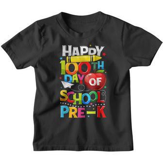 Happy 100Th Day Of School Pre-K Teacher Student - 100 Days Youth T-shirt - Thegiftio UK
