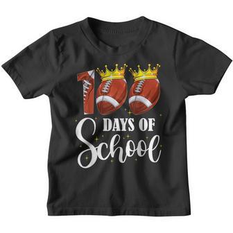 Happy 100Th Day Of School Teacher Football 100 Days Smarter Youth T-shirt - Thegiftio UK