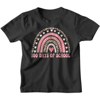 Happy 100Th Day Of School Teacher Kids 100 Days Rainbow V4 Youth T-shirt - Thegiftio UK