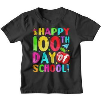 Happy 100Th Day Of School Teacher Kids Child Happy 100 Days V4 Youth T-shirt - Thegiftio UK