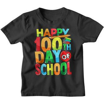 Happy 100Th Day Of School Teacher Kids Child Happy 100 Days Youth T-shirt - Seseable